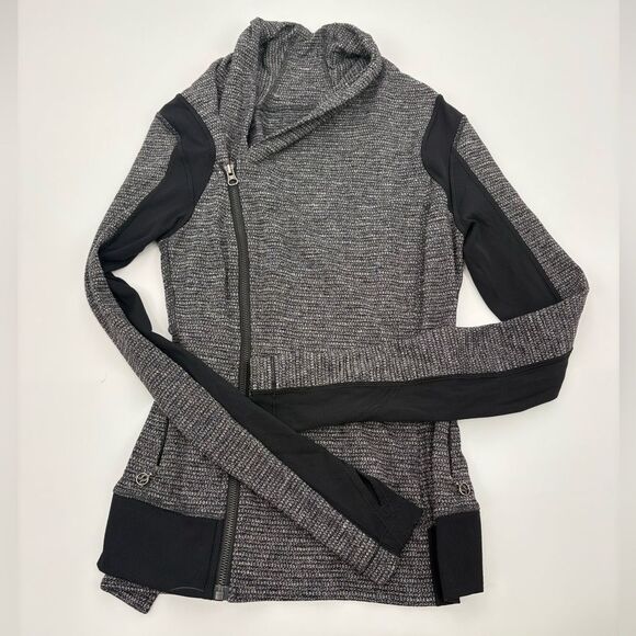 Lululemon Gray Side Zip Jacket Full Zip Tight Size 4 - Picture 2 of 9